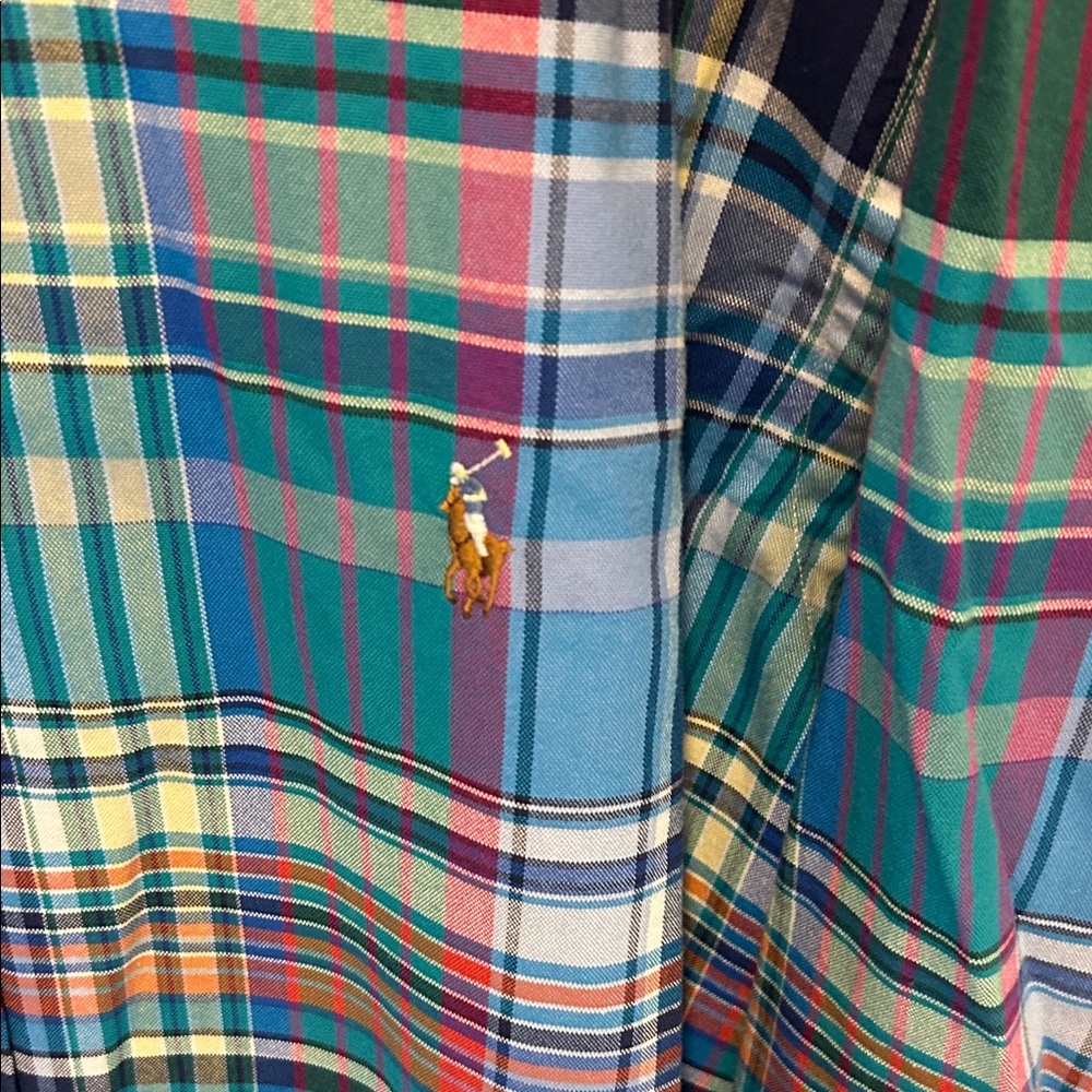 Polo by Ralph Lauren Multicolor Plaid Button-Down Shirt - Blue, Green, Red - Picture 2 of 3